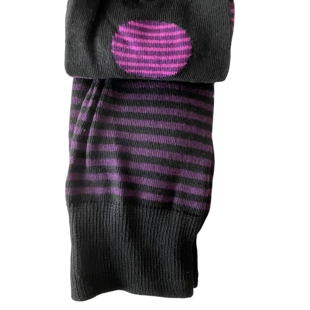 Men's ADOLFO Couture Dress Socks Black and Purple Dots Stripes 3-Pair Size 10-13